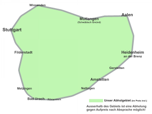 Umkreisplan Haustürabholung